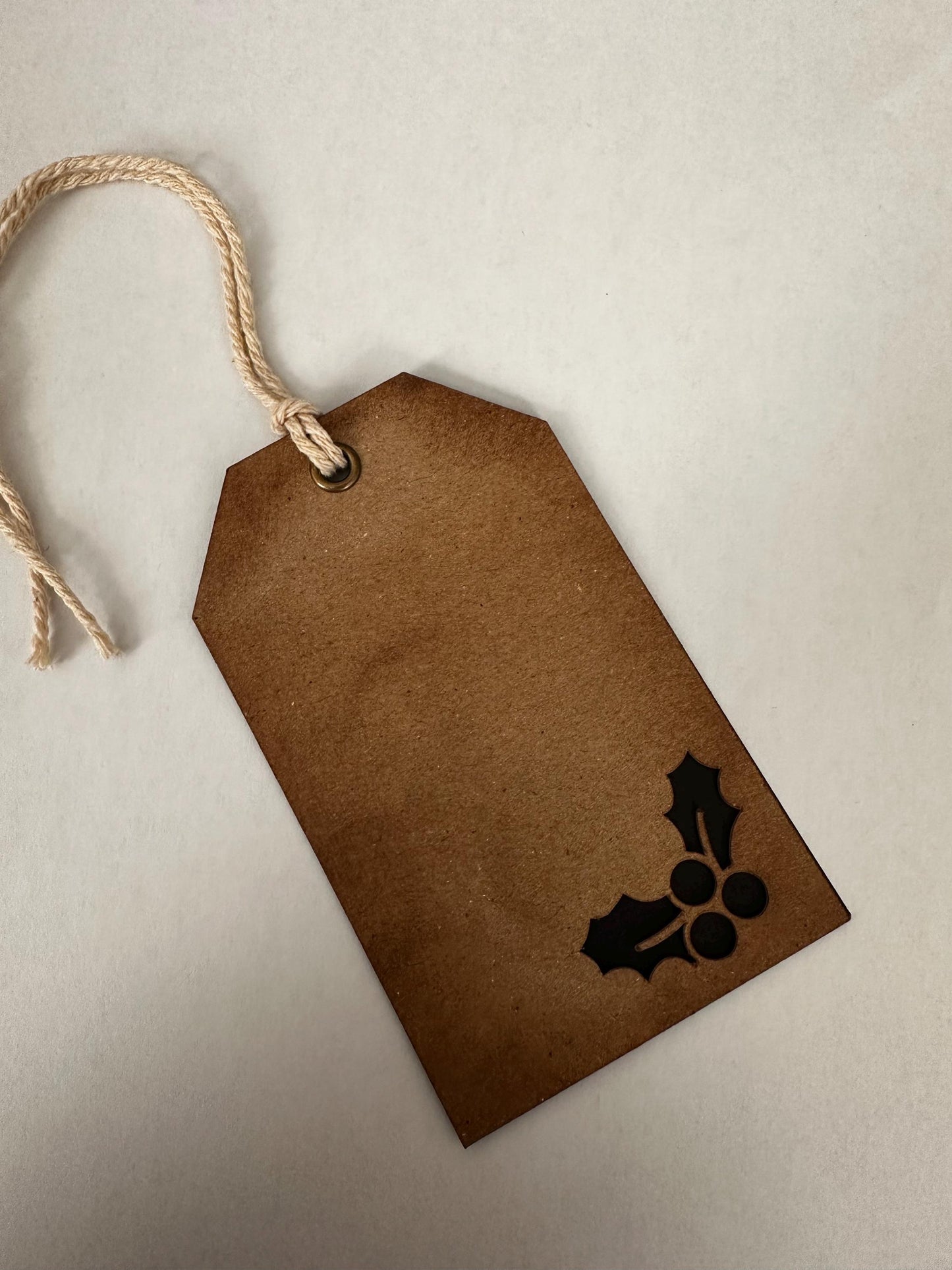 The "Holly Cut Out" Gift Tag