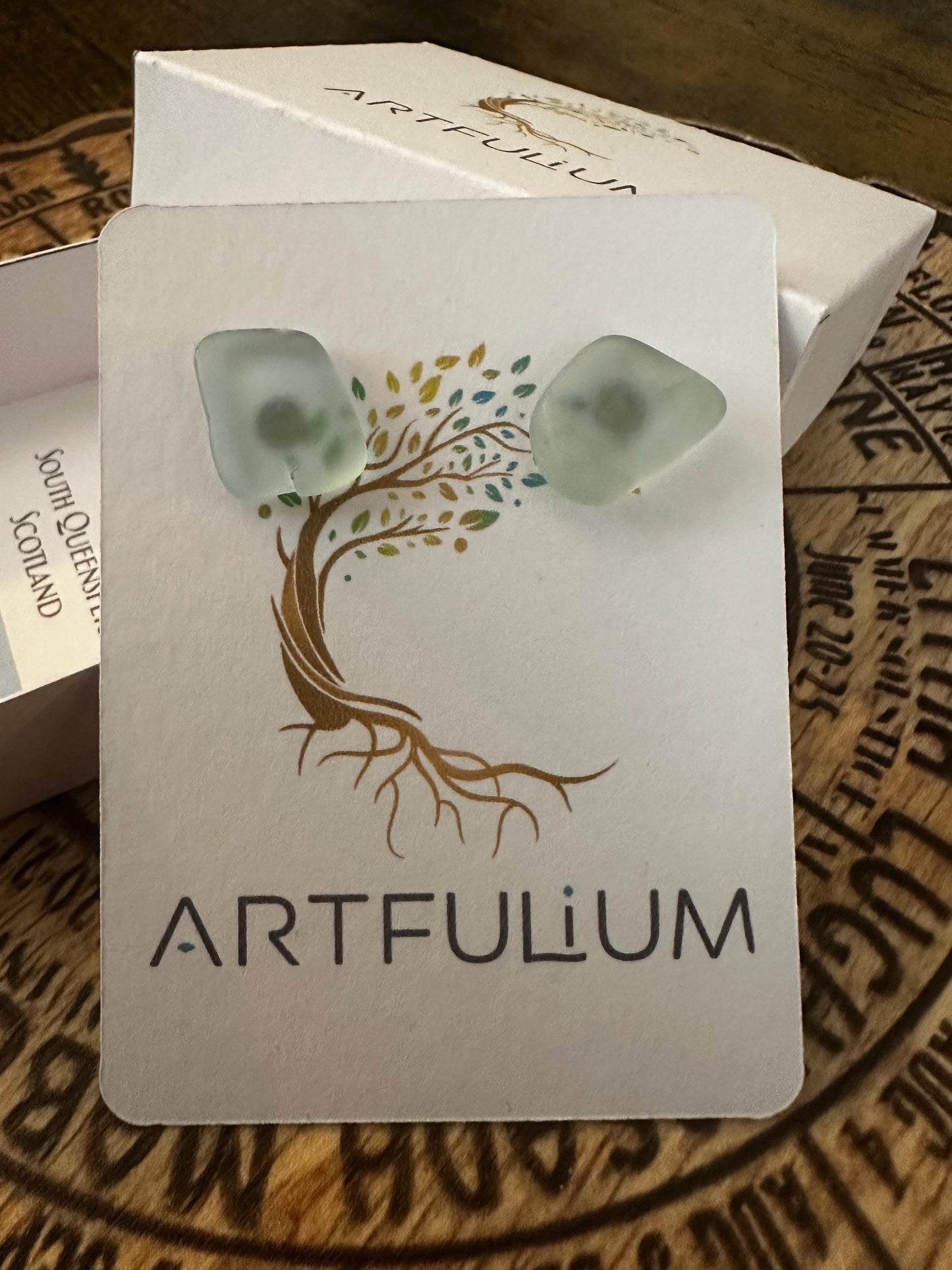 Handmade Scottish Sea Glass Earrings – Ethical Jewelry with Hypoallergenic Stainless Steel – Gift for Her