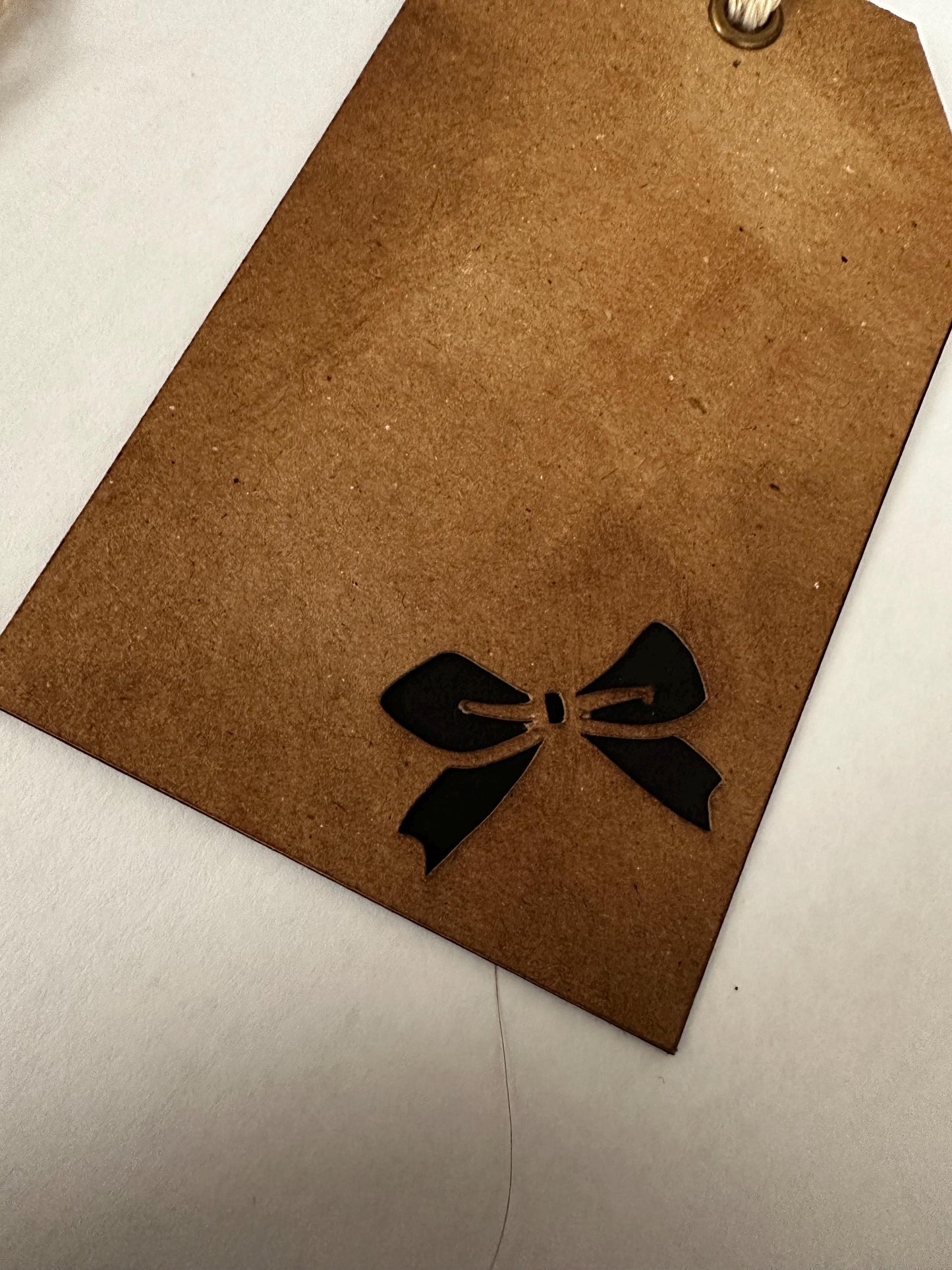 The "Bow Cut Out" Gift Tag