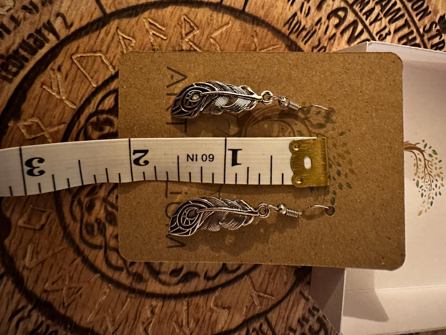 Elegant Peacock Feather Dangle Earrings | Metal Art Jewelry