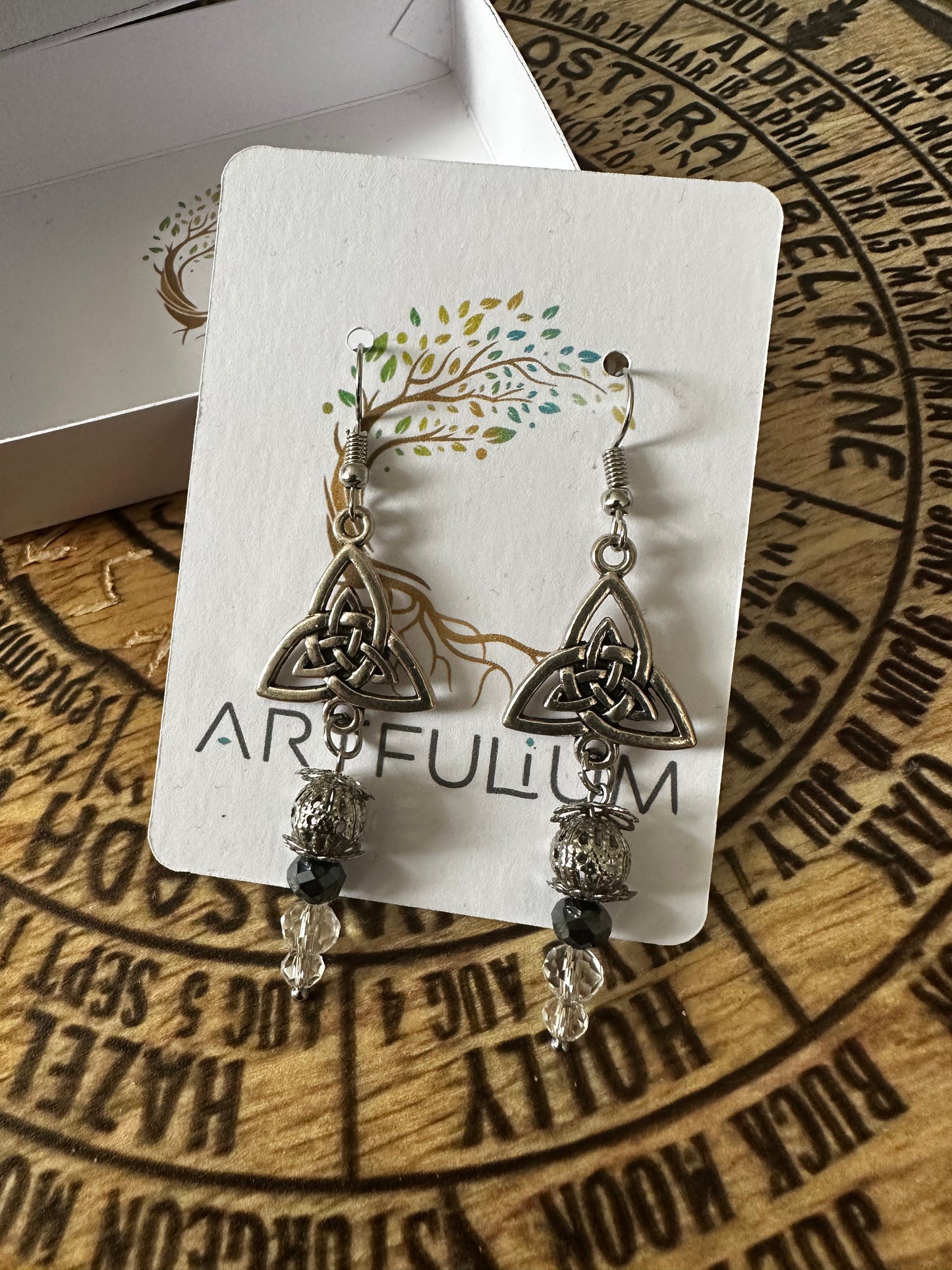 Celtic Spirit Dangle Earrings – Trinity Knot Boho Drop Earrings