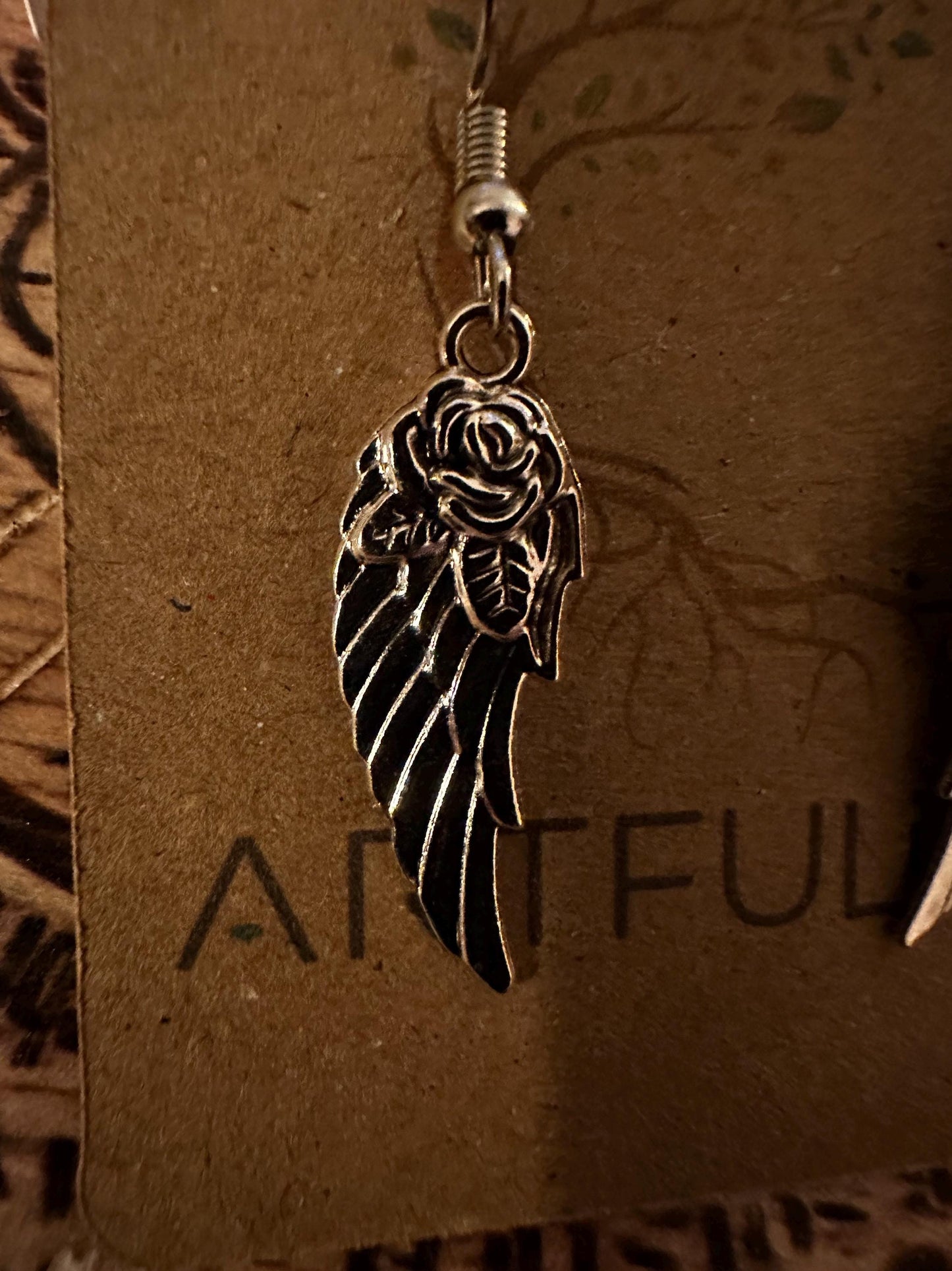 Graceful Angel Wings Dangle Earrings | Symbolic Spiritual Jewelry