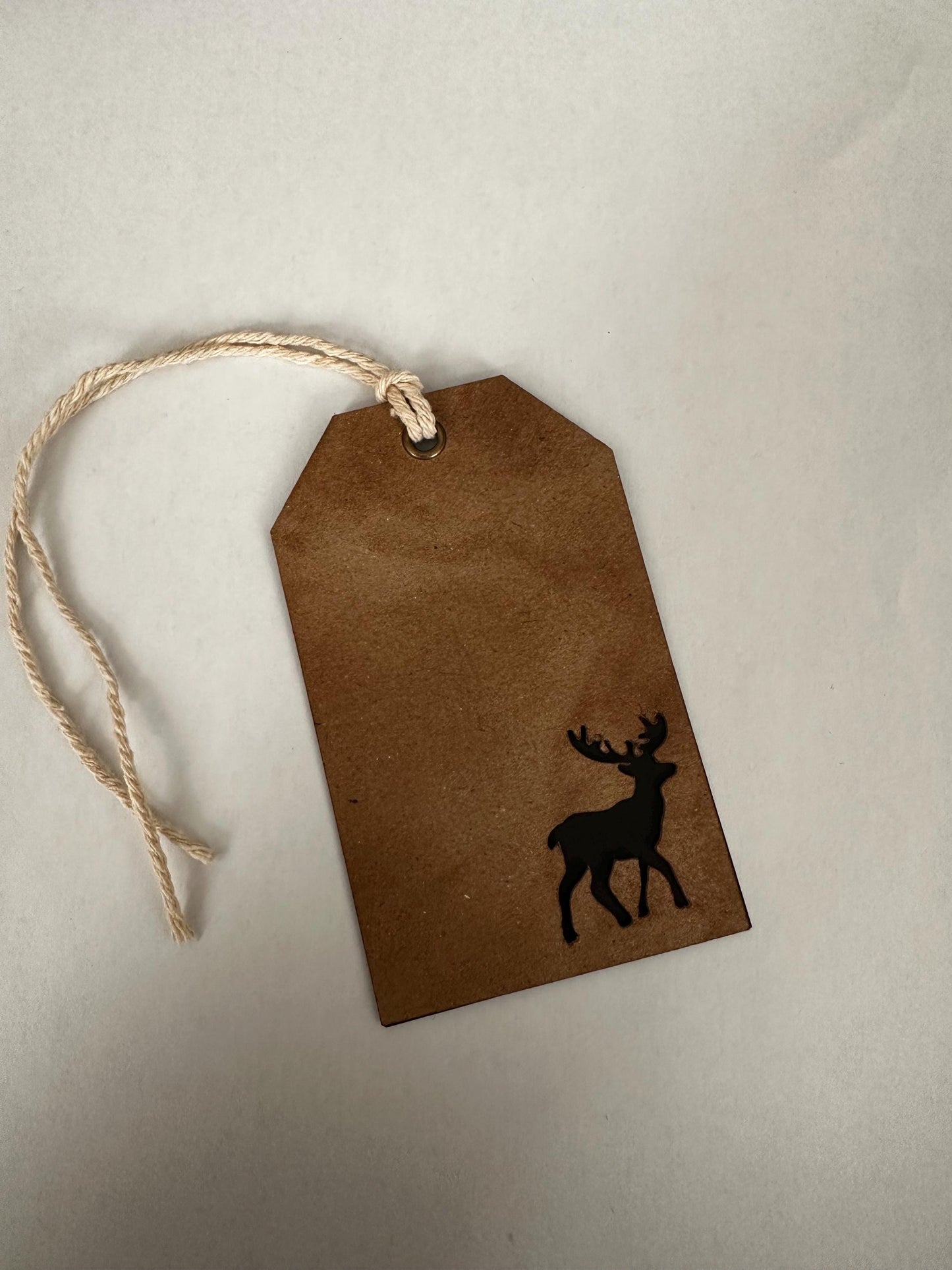 The "Reindeer Cut Out" Gift Tag