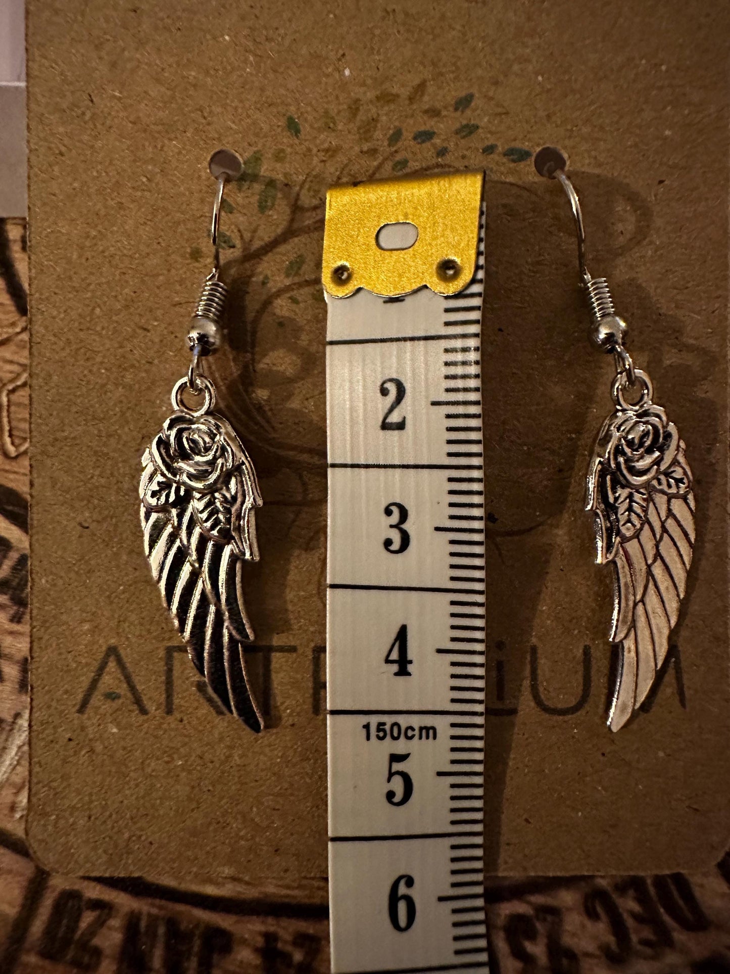 Graceful Angel Wings Dangle Earrings | Symbolic Spiritual Jewelry