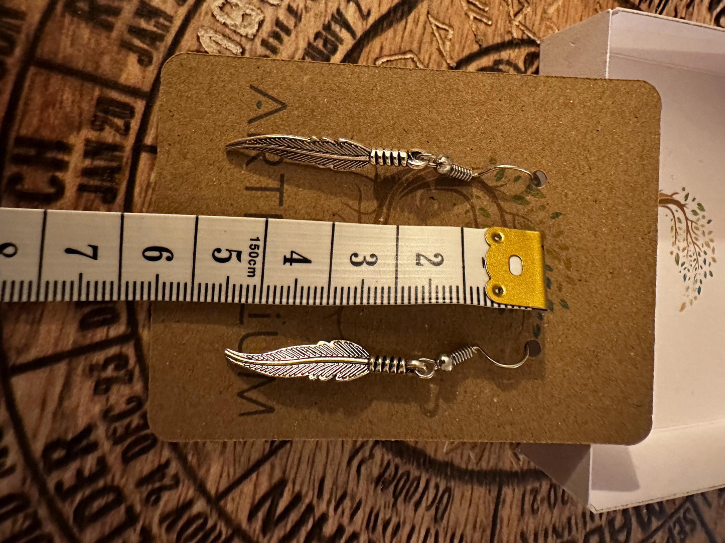Delicate Single Feather Dangle Earrings | Nature-Inspired Jewelry