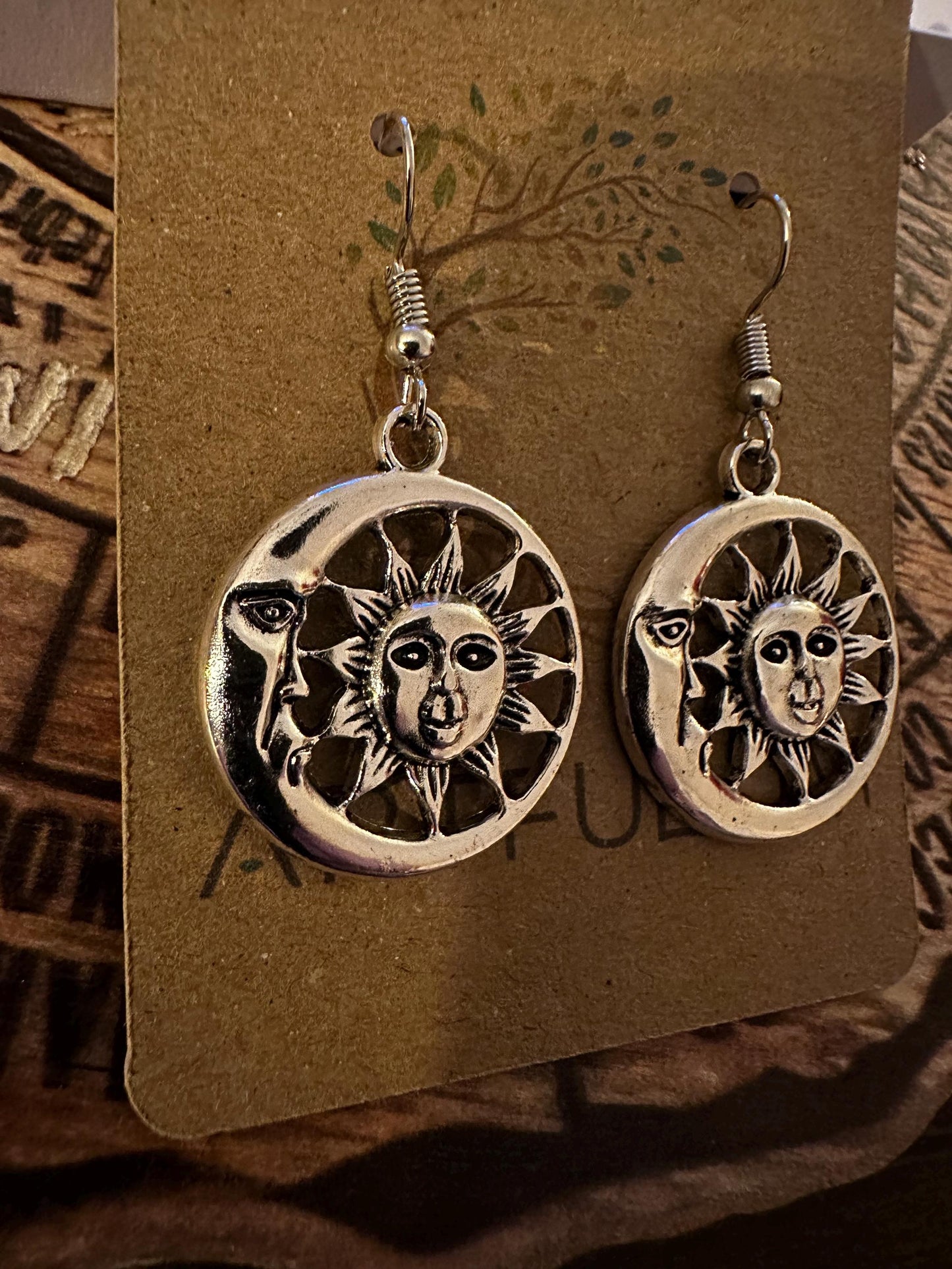 Celestial Sun & Moon Earrings | Hypoallergenic Spiritual Jewelry