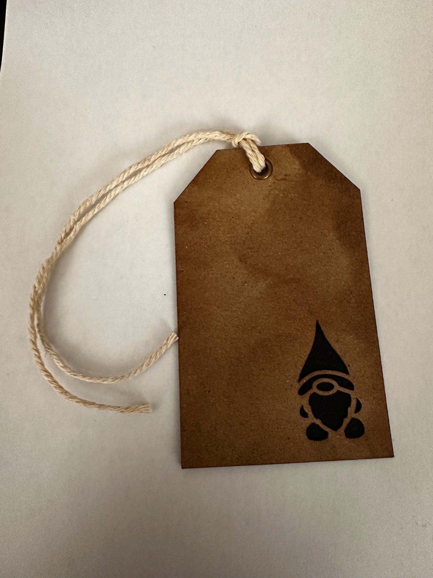 The "Gnome Cut Out" Gift Tag