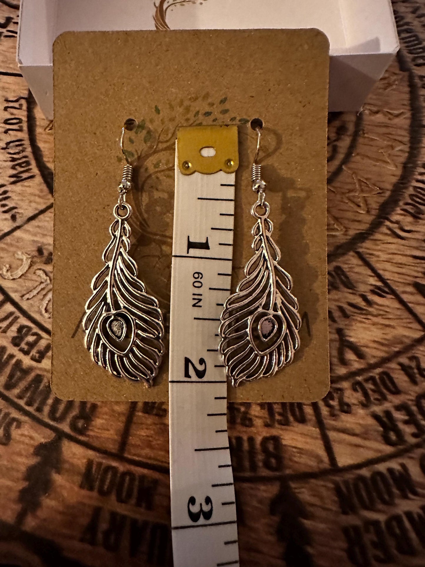 Large Peacock Feather Statement Earrings | Bold Nature Jewelry
