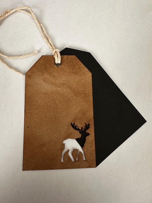 The "Reindeer Cut Out" Gift Tag