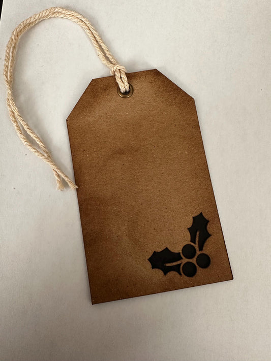 The "Holly Cut Out" Gift Tag