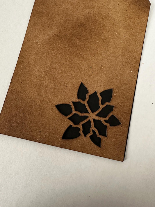 The "Poinsetta Cut Out" Gift Tag