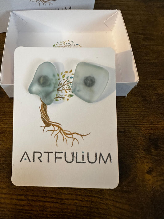 Handmade Scottish Sea Glass Earrings – Ethical Jewelry with Hypoallergenic Stainless Steel – Gift for Her, Mother’s Day