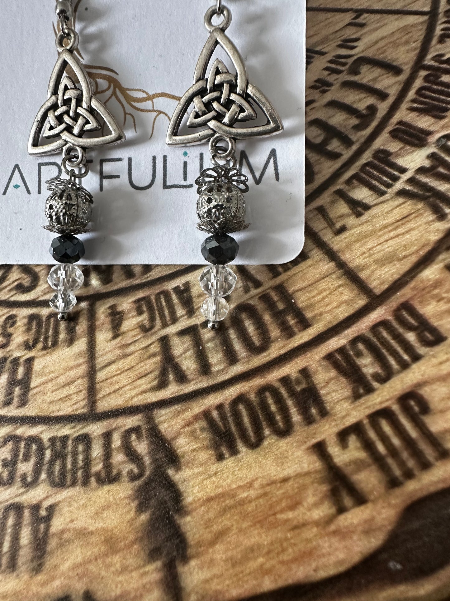 Celtic Spirit Dangle Earrings – Trinity Knot Boho Drop Earrings
