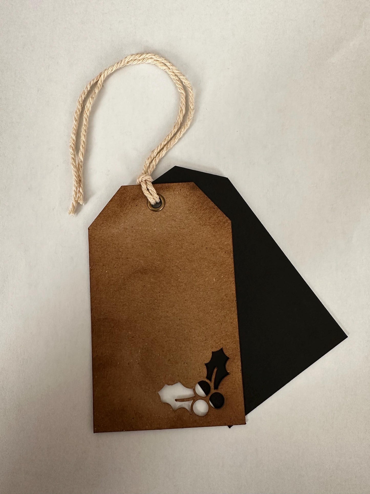 The "Holly Cut Out" Gift Tag