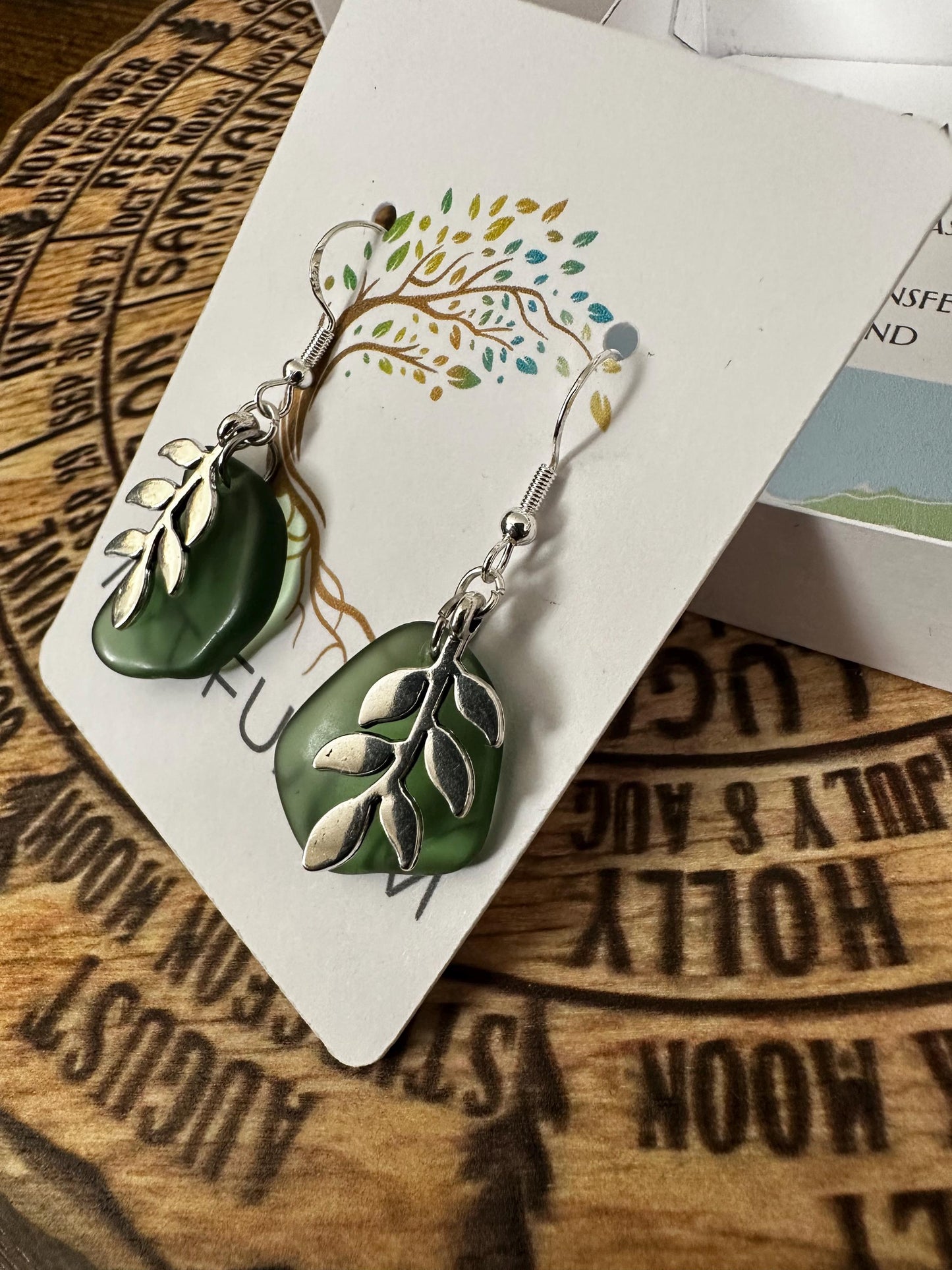 Scottish Seaglass Drop Earrings • Silver Plated Dangle • South Queensferry Coastal Charm Jewelry Gift