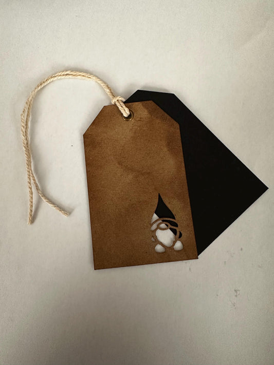 The "Gnome Cut Out" Gift Tag