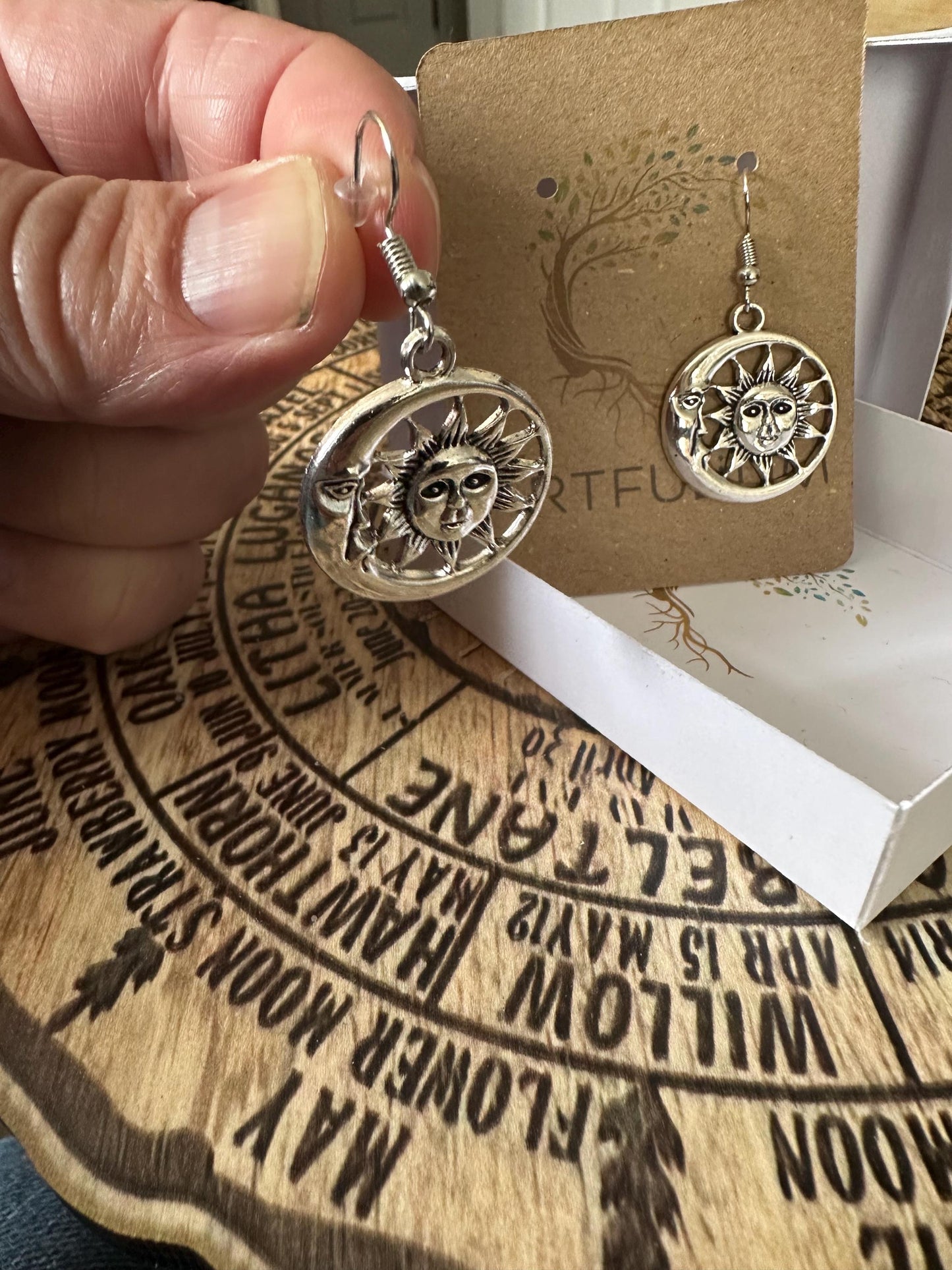 Celestial Sun & Moon Earrings | Hypoallergenic Spiritual Jewelry